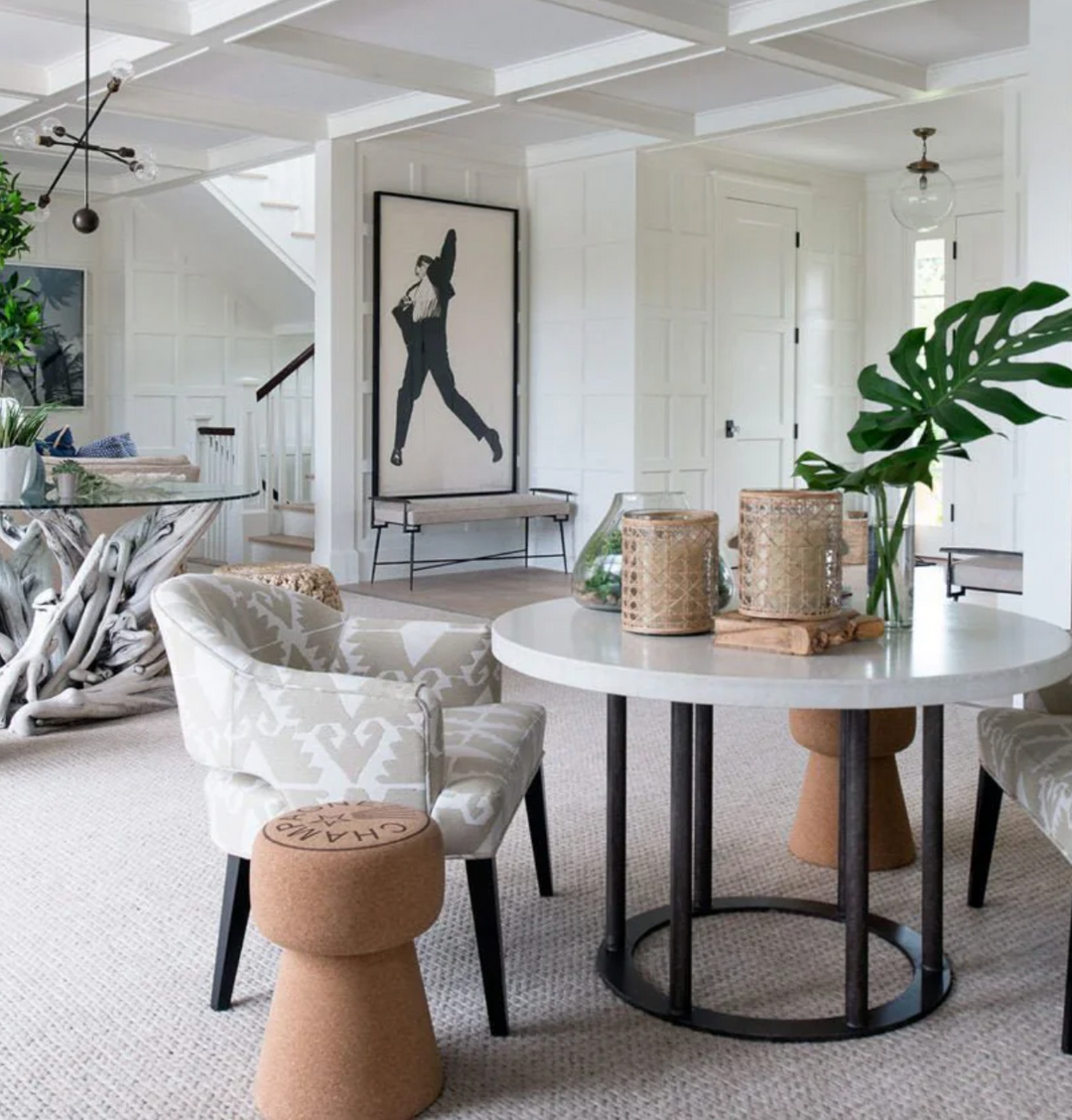 STOOL CORK CHAMPAGNE 9"D 17"H