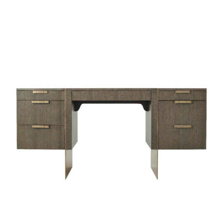 BLOCK DESK WOOD & METAL #72582