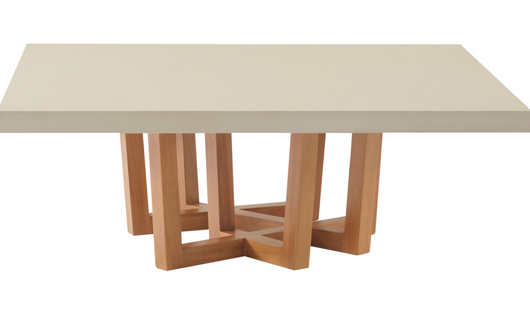 CUTTER SQUARE COCKTAIL TABLE - STONE TOP