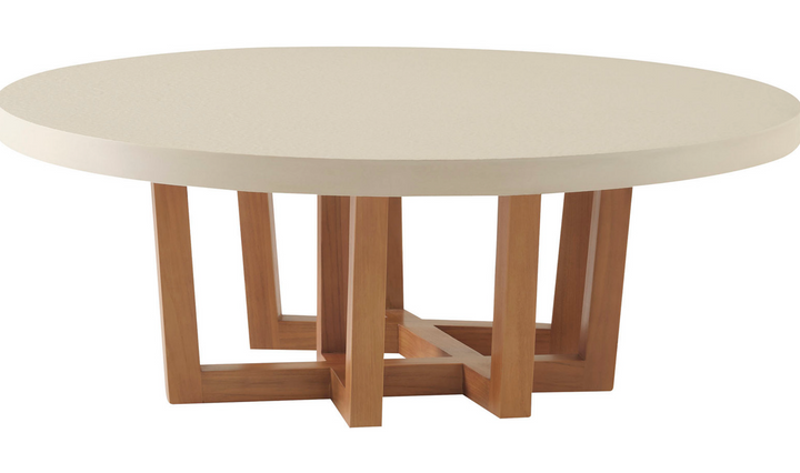 CUTTER ROUND COCKTAIL TABLE - STONE TOP