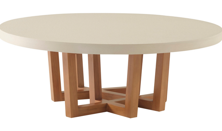 CUTTER ROUND COCKTAIL TABLE - STONE TOP