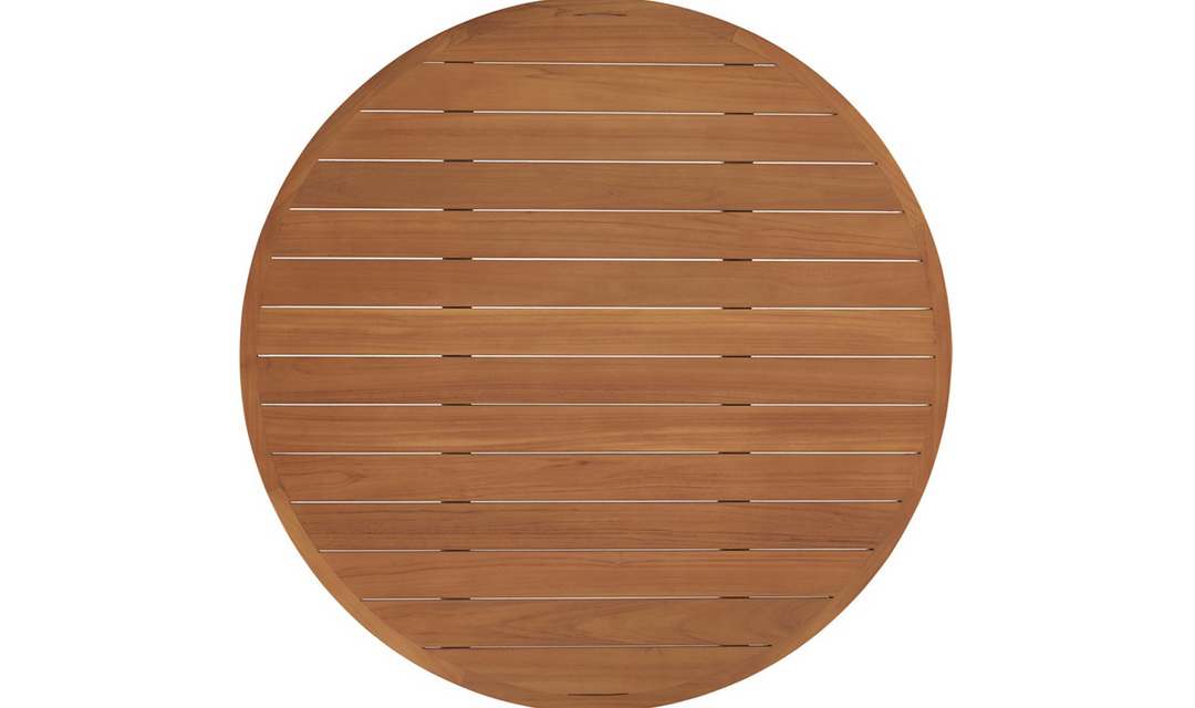 CUTTER ROUND COCKTAIL TABLE - WOOD TOP