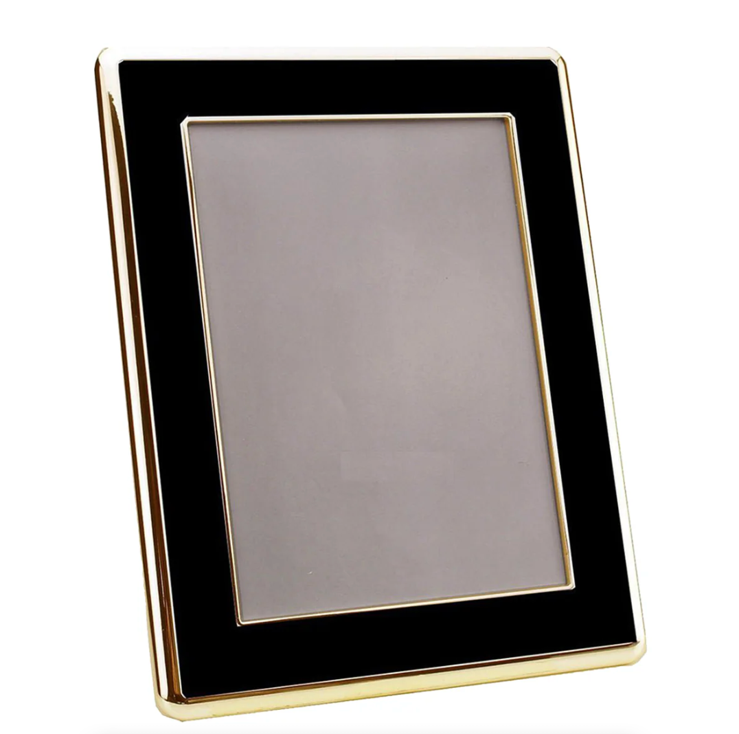 FRAME BLACK ENAMEL & GOLD CURVE