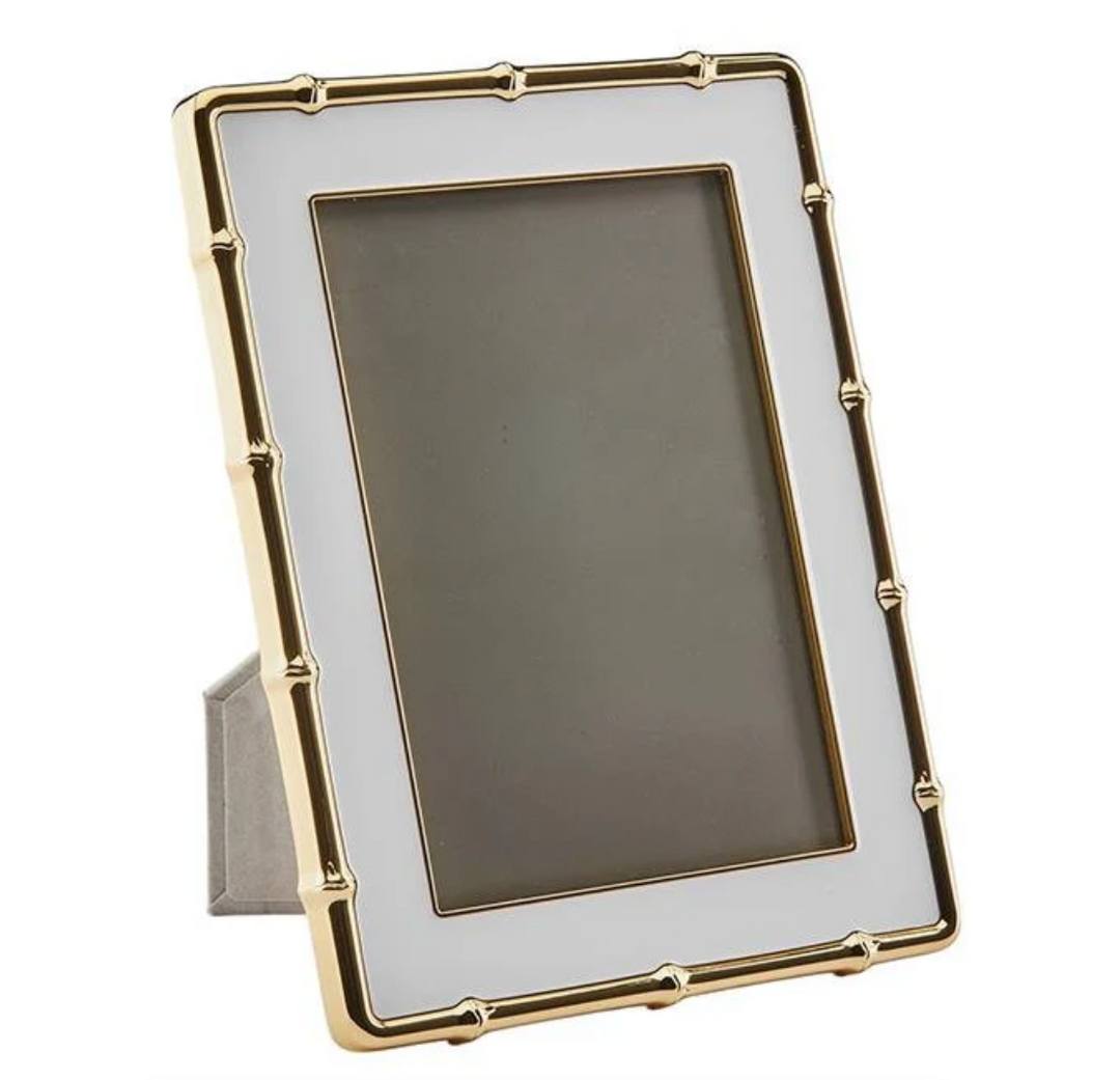 FRAME  WHITE & GOLD BAMBOO