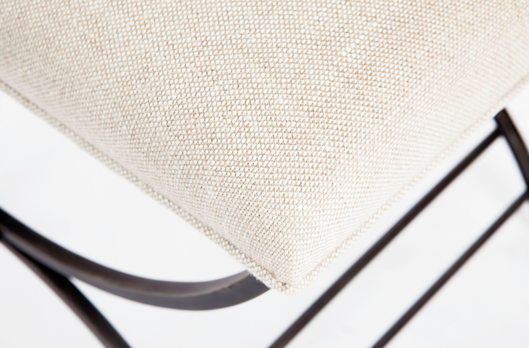 NILES BENCH WITH FABRIC SEAT