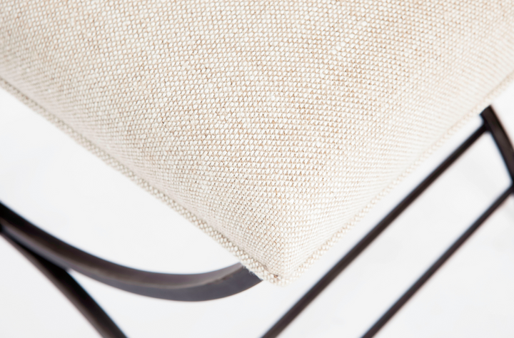 NILES BENCH WITH FABRIC SEAT