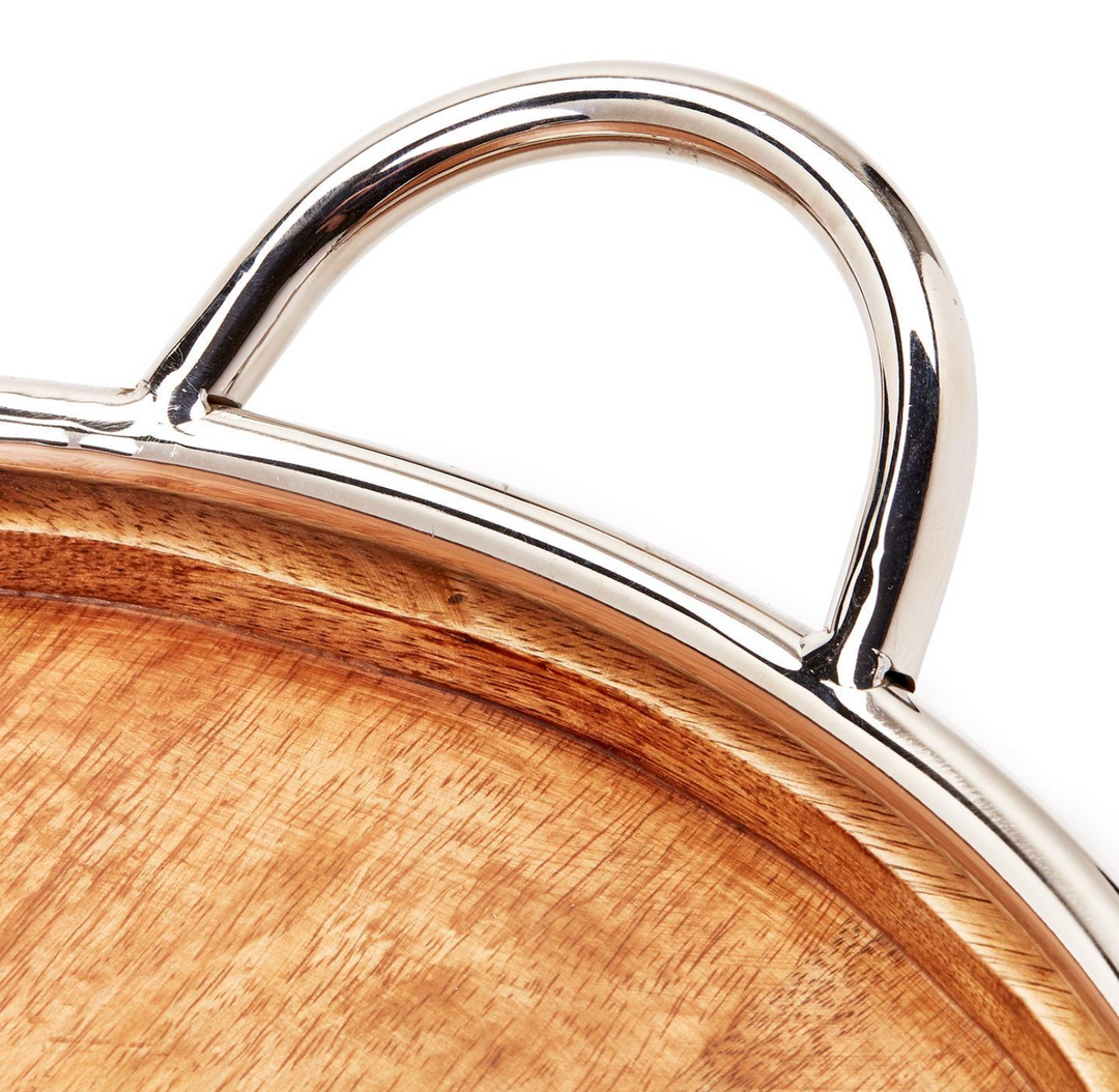 TRAY MANGO WOOD ROUND