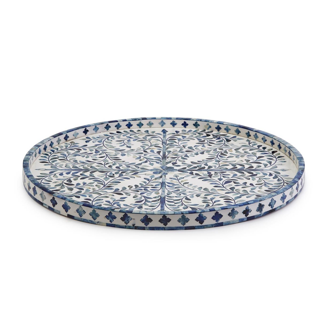 TRAY DECORATIVE BLUE