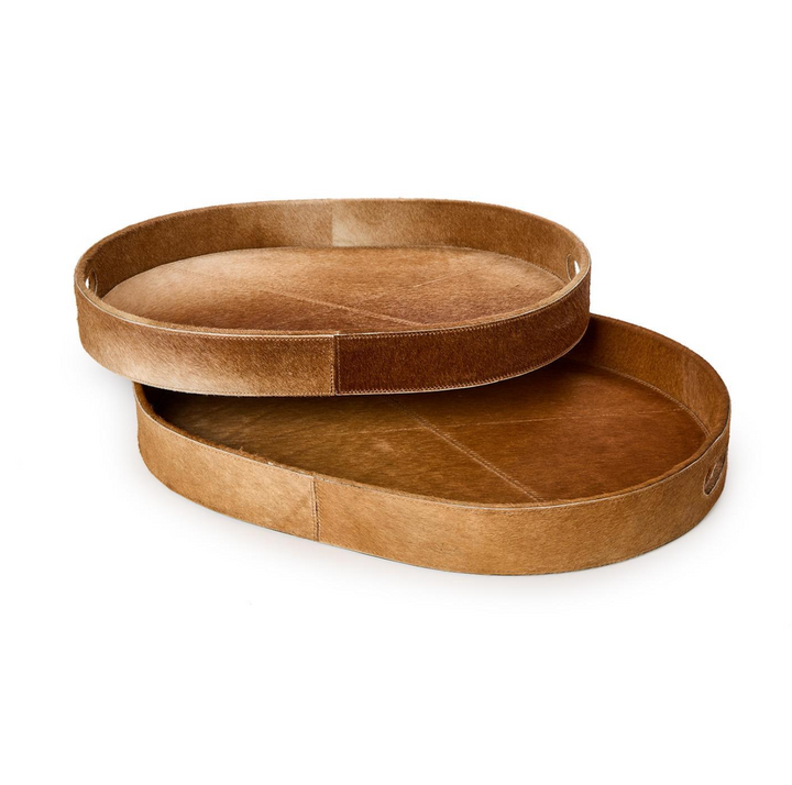 TRAY COWHIDE BROWN