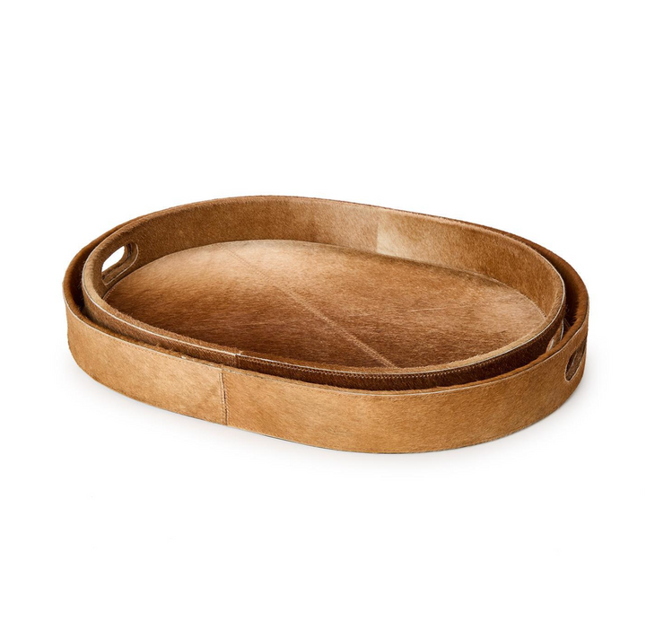 TRAY COWHIDE BROWN