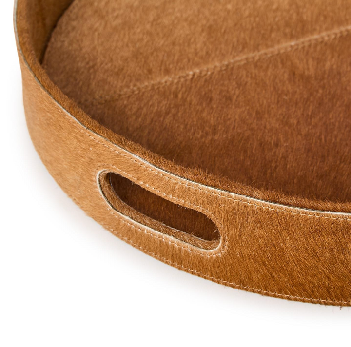 TRAY COWHIDE BROWN