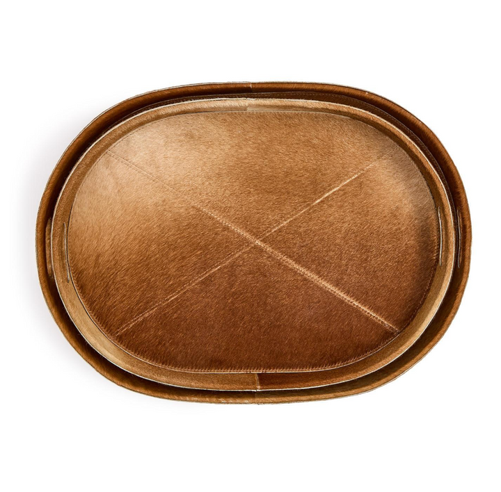 TRAY COWHIDE BROWN