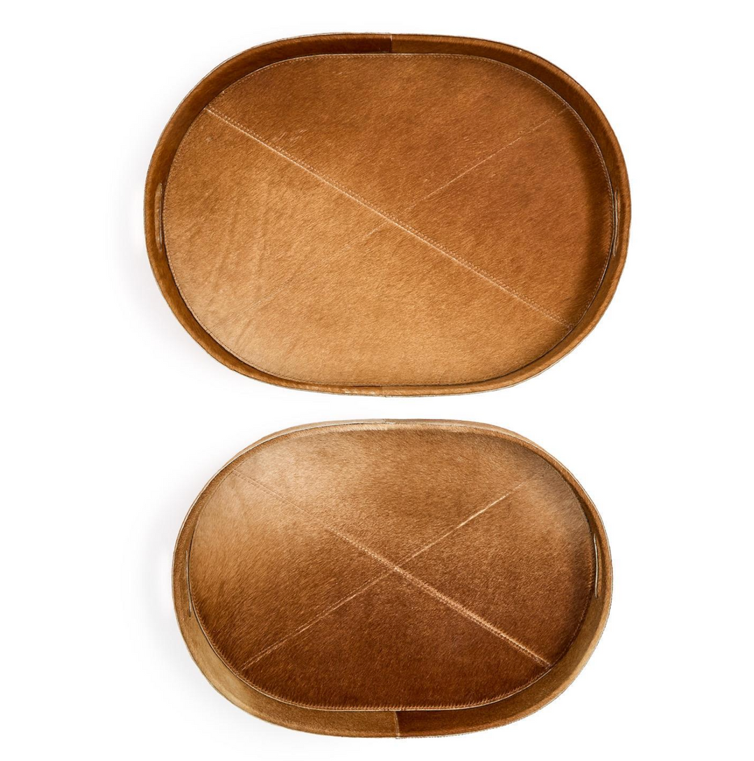 TRAY COWHIDE BROWN