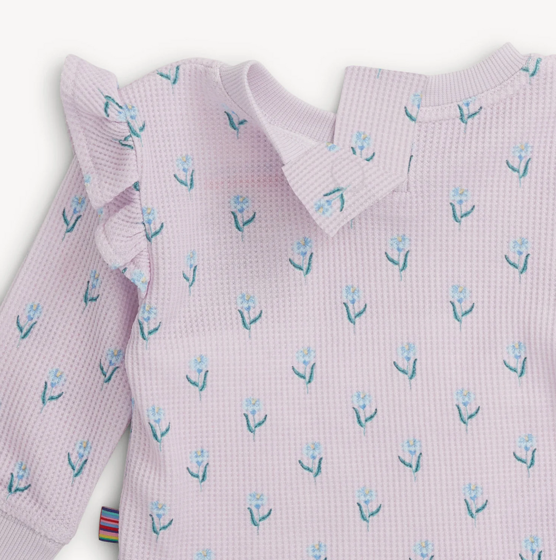 KIDS WAFFLE SET IN LAVENDAR FLORAL
