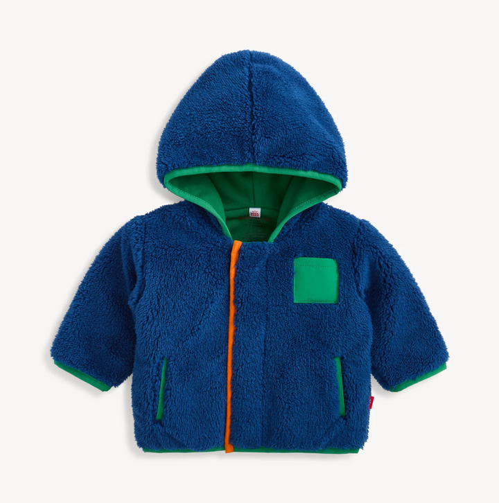 JACKET WITH STRIPE RIB HUDSON BAY SHERPA BOYS