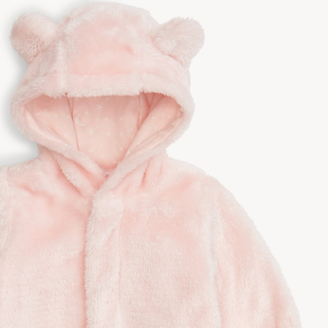 FOOTIE PINK BLOSSOM MINKY BEAR