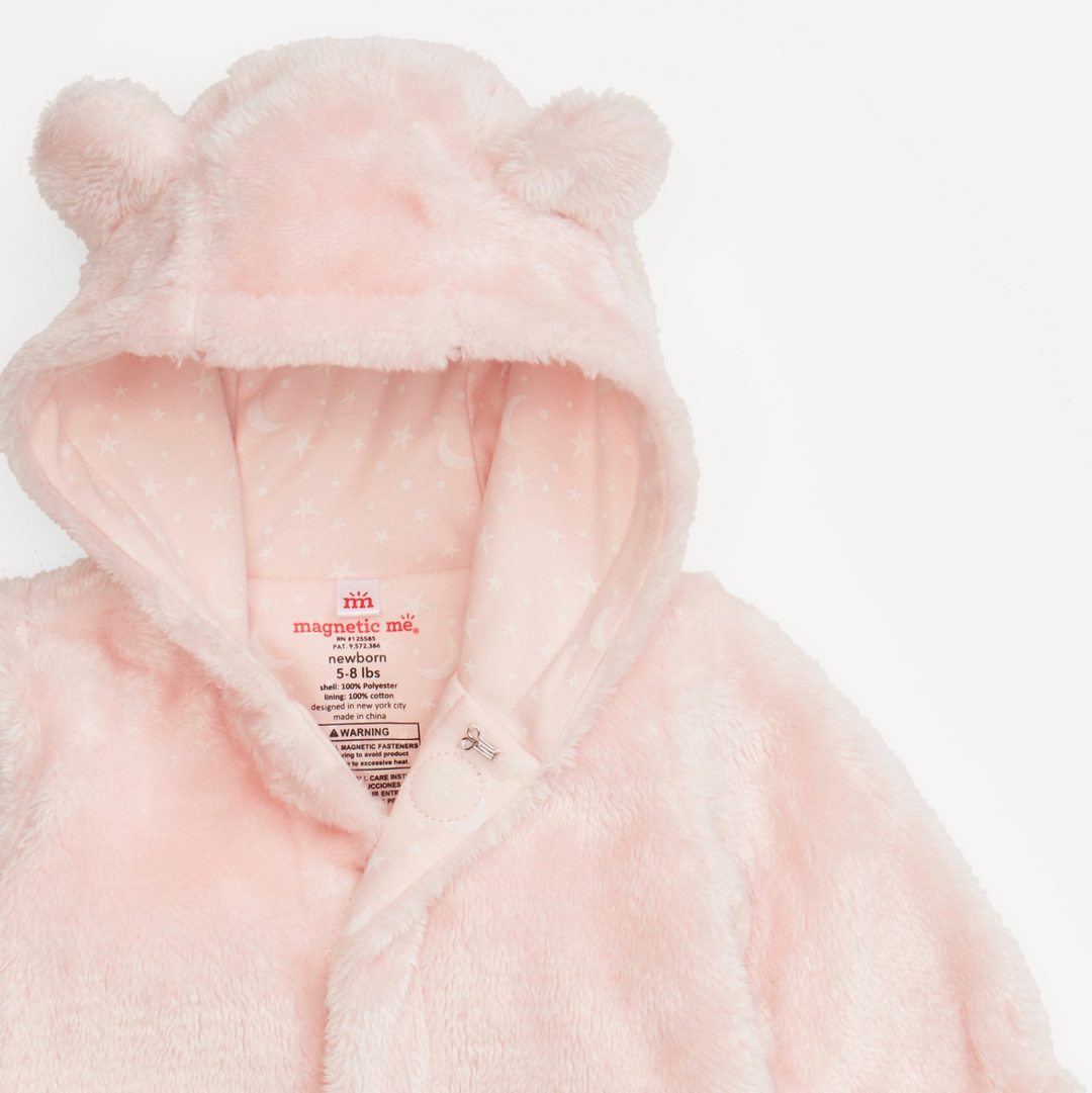 FOOTIE PINK BLOSSOM MINKY BEAR