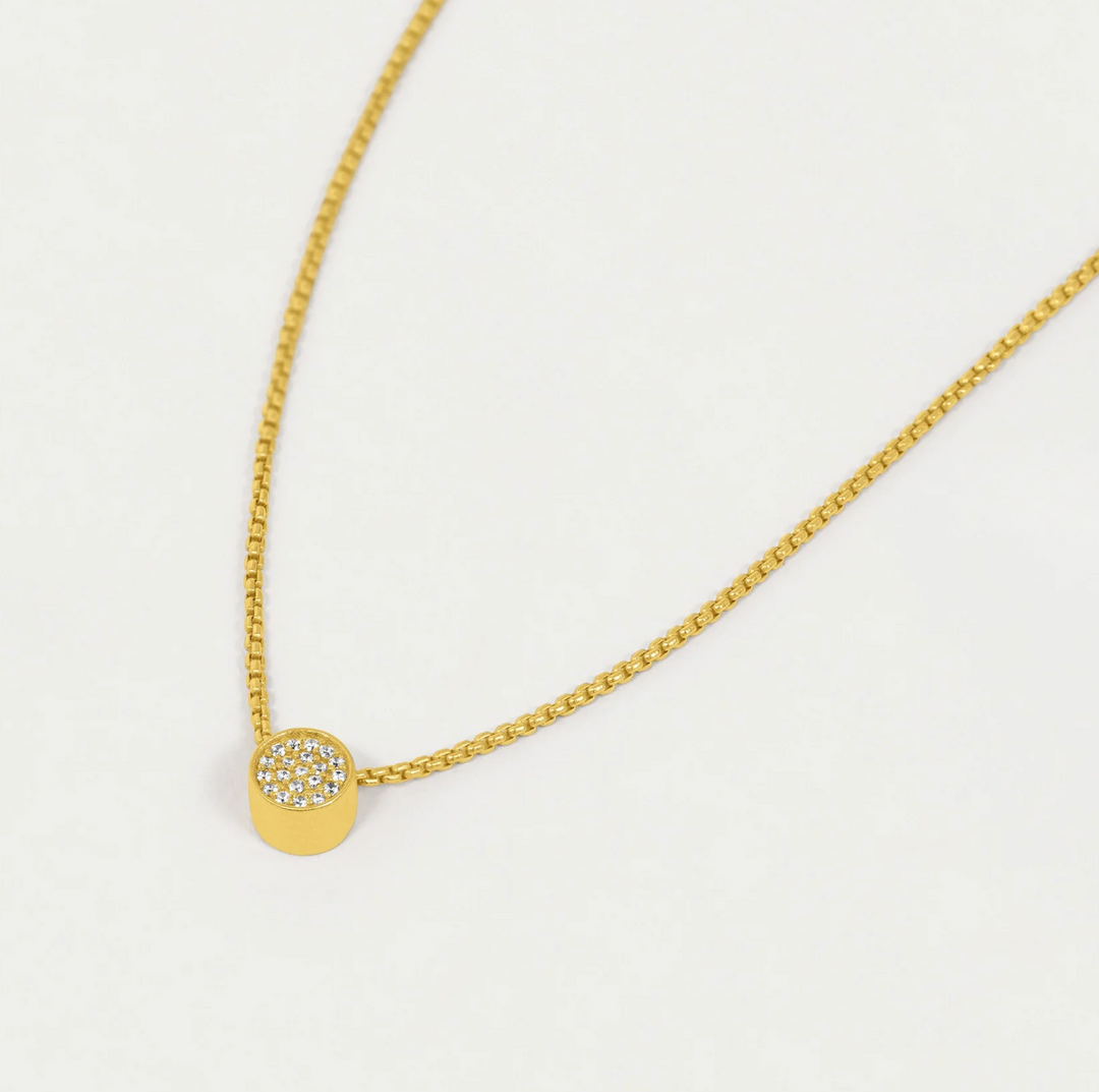 PENDANT PETITE PAVE WHITE TOPAZ #66341