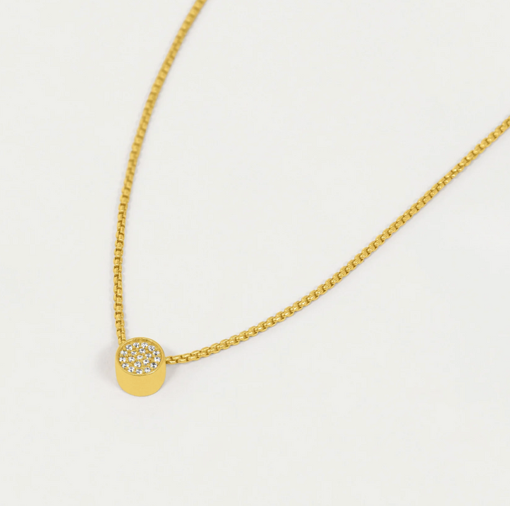 PENDANT PETITE PAVE WHITE TOPAZ #66341