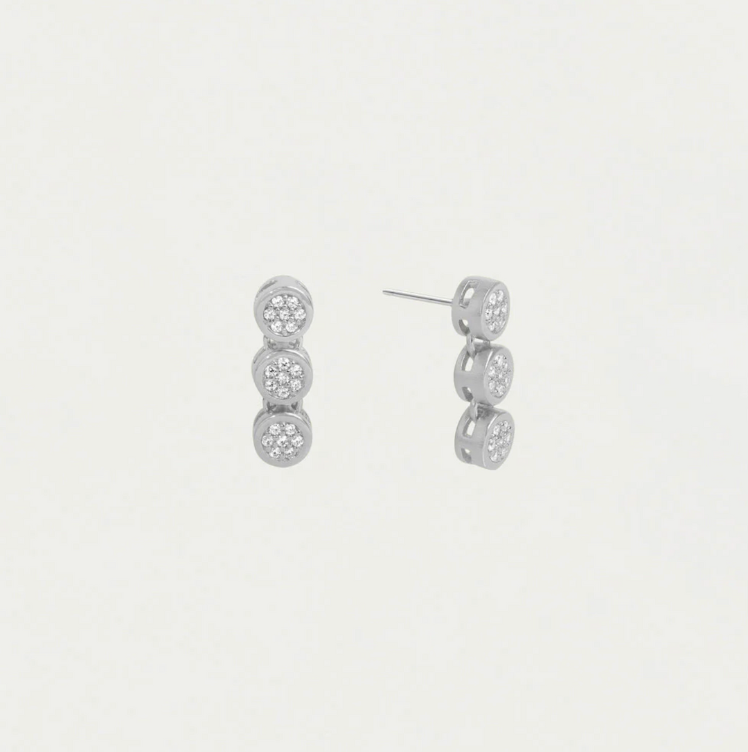 EARRINGS MIRABEAU DROPLET SILVER TOPAZ