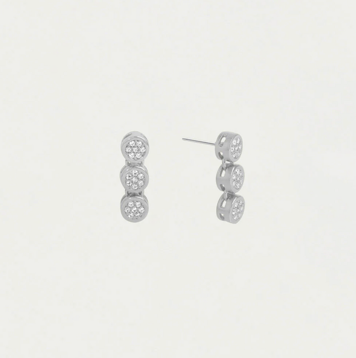 EARRINGS MIRABEAU DROPLET SILVER TOPAZ
