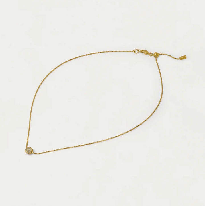 PENDANT GISELLE PAVÉ WHITE TOPAZ GOLD