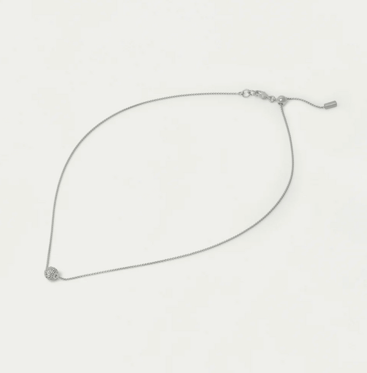 PENDANT GISELLE PAVÉ WHITE TOPAZ SILVER