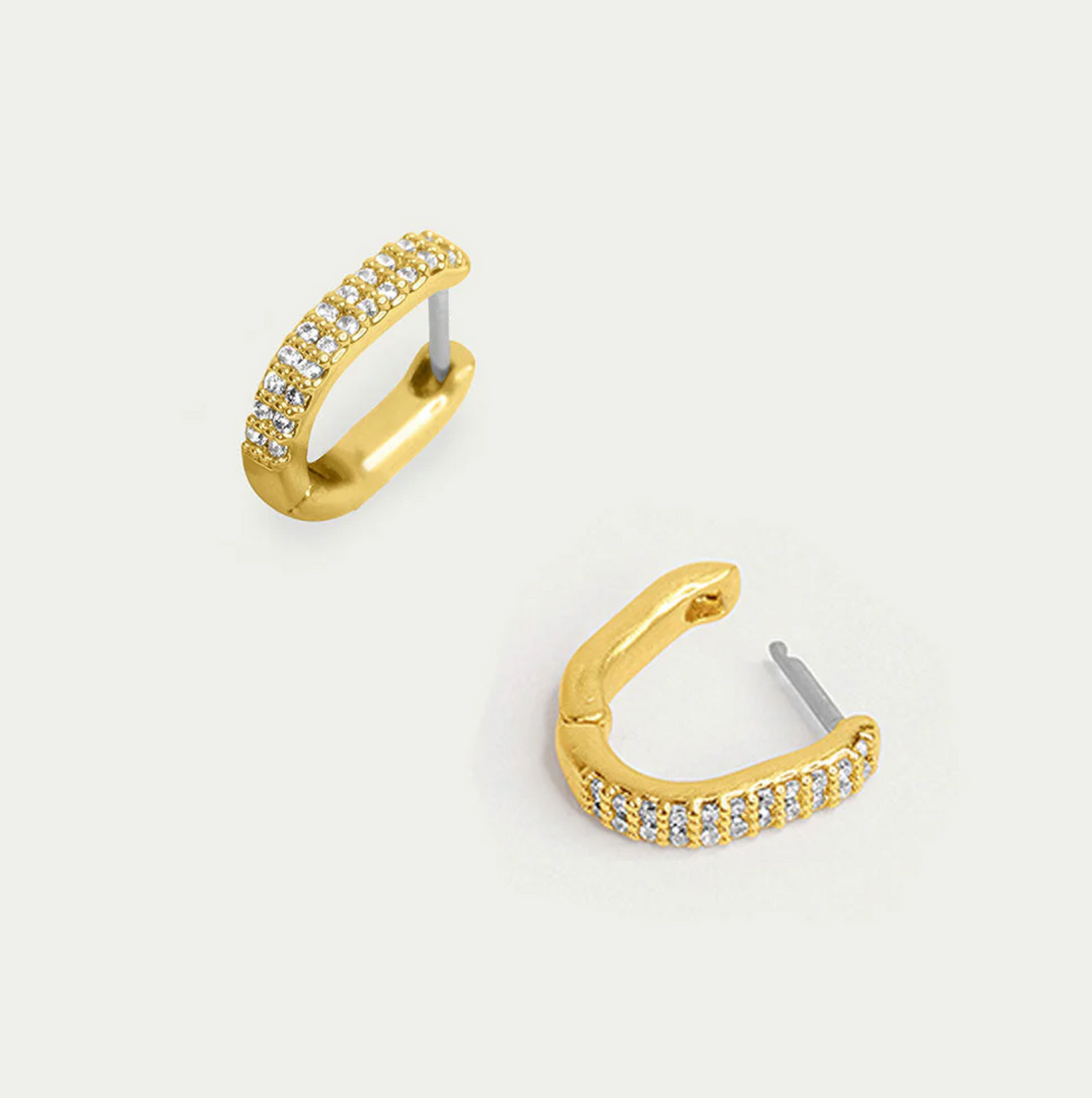 EARRINGS PETITE PAVE HUGGIE #68868