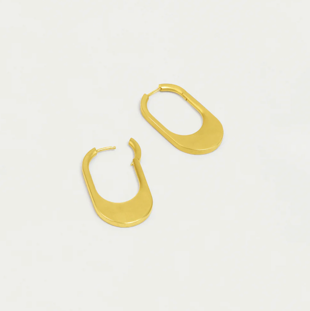 EARRINGS CROSBY HINGED HOOPS GOLD #75739