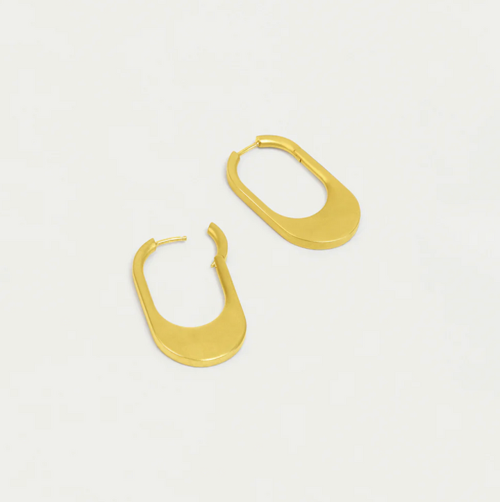 EARRINGS CROSBY HINGED HOOPS GOLD #75739
