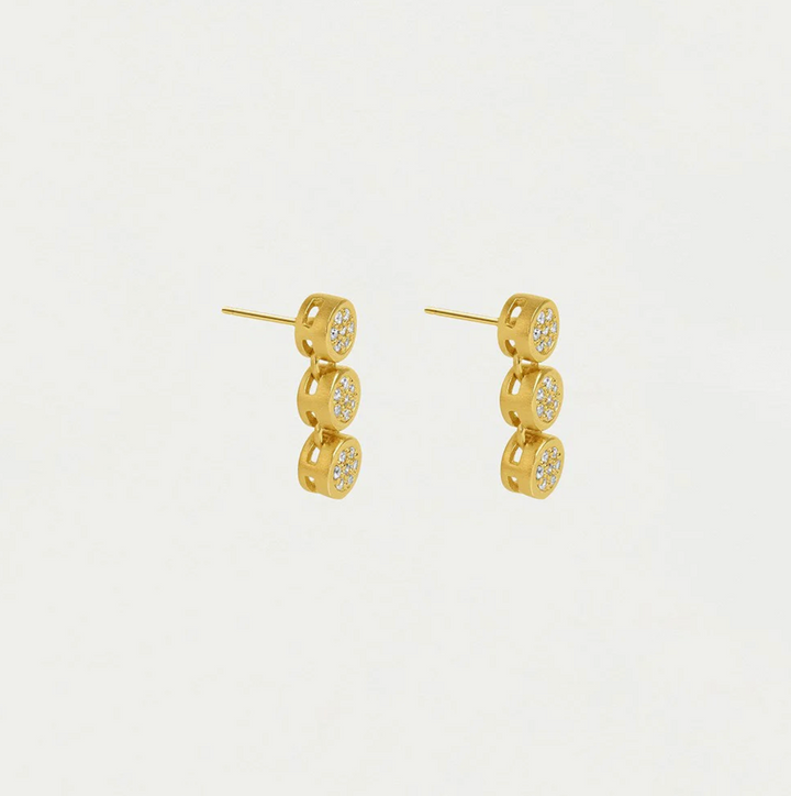 EARRINGS MIRABEAU DROPLET WHITE CZ #76257