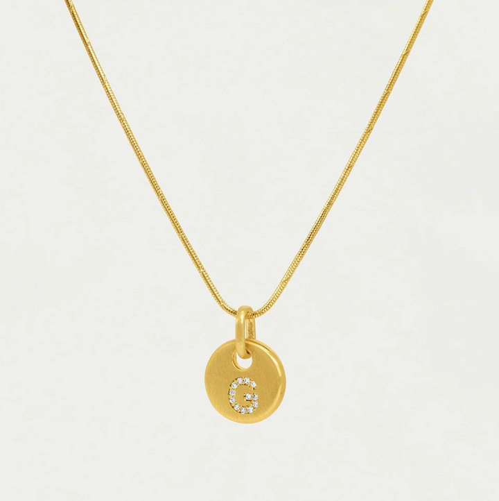 NECKLACE PAVE INITIAL PENDANT