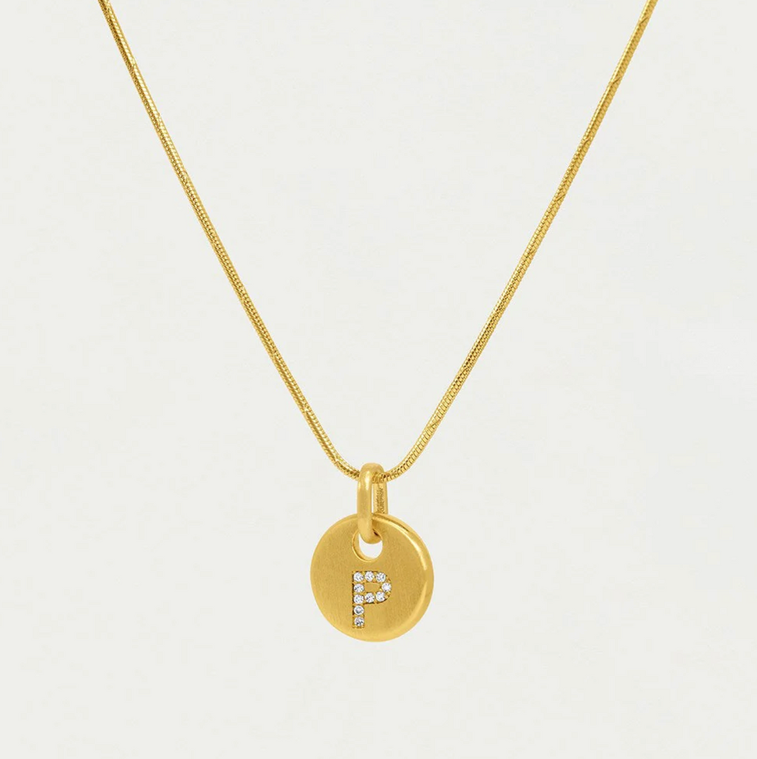 NECKLACE PAVE INITIAL PENDANT