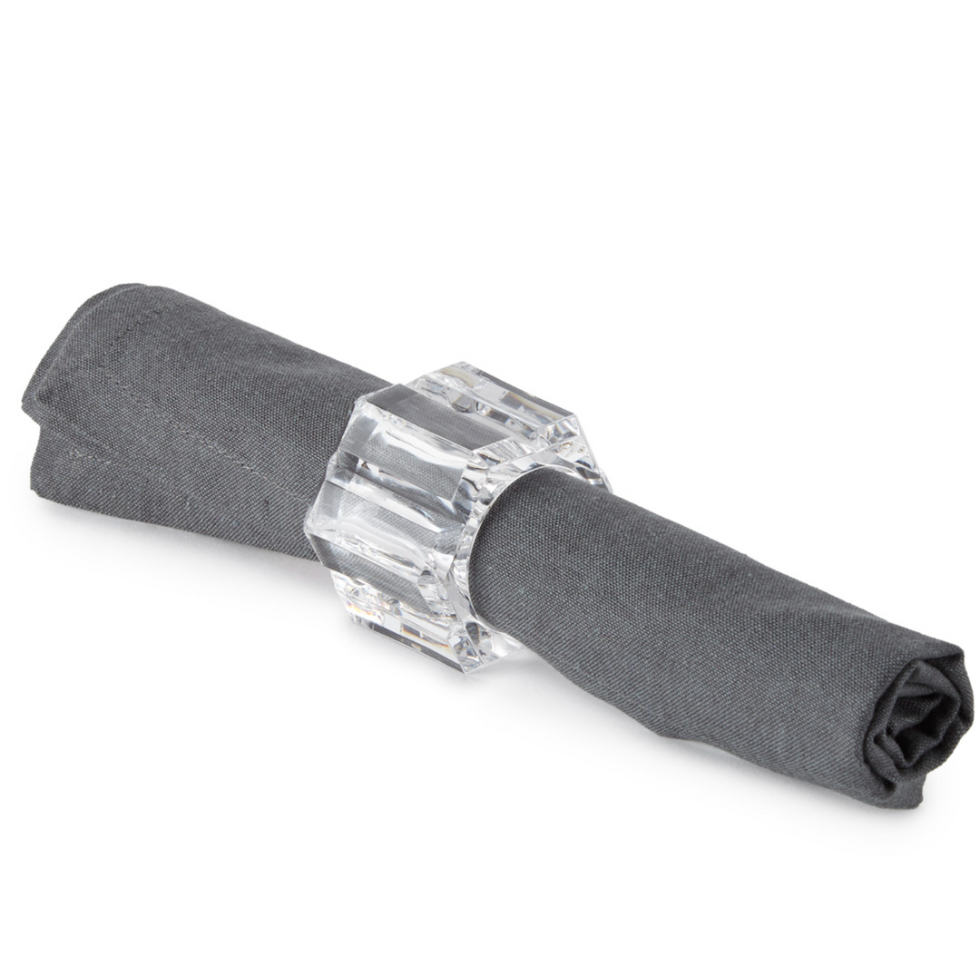NAPKIN RING OCTAGON ACRYLIC