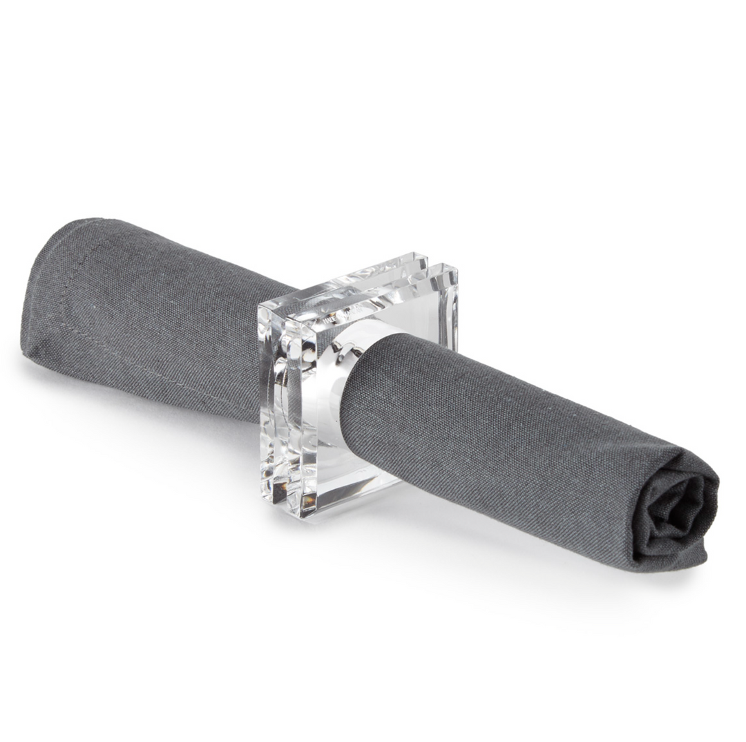 NAPKIN RING SQUARE ACRYLIC