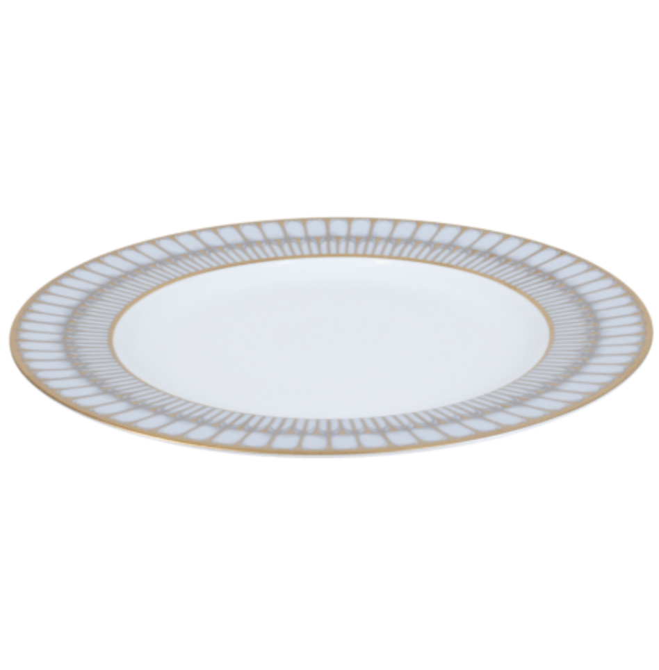 DINNER PLATE GREY GOLD