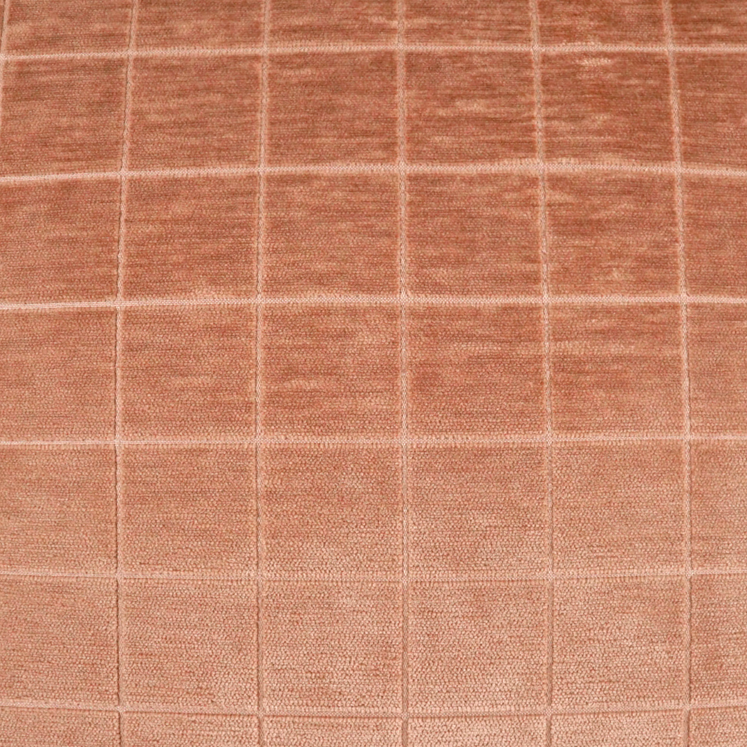 PILLOW FEATHER DOWN SALMON CHECK 24X24