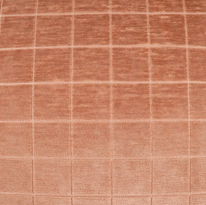 PILLOW FEATHER DOWN SALMON CHECK 24X24