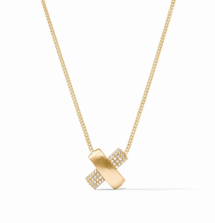 NECKLACE PAVE X DELICATE