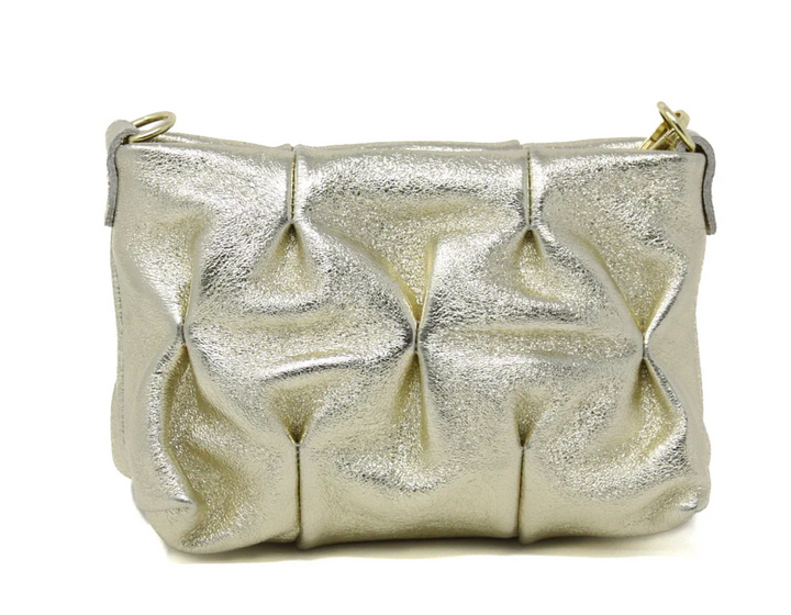 HANDBAG LEATHER METALLIC