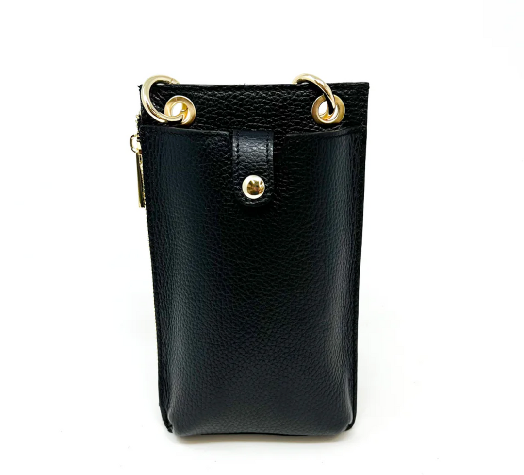 BAG CELL PHONE LEATHER WITH SNAP