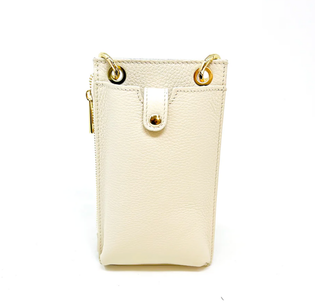BAG CELL PHONE LEATHER WITH SNAP