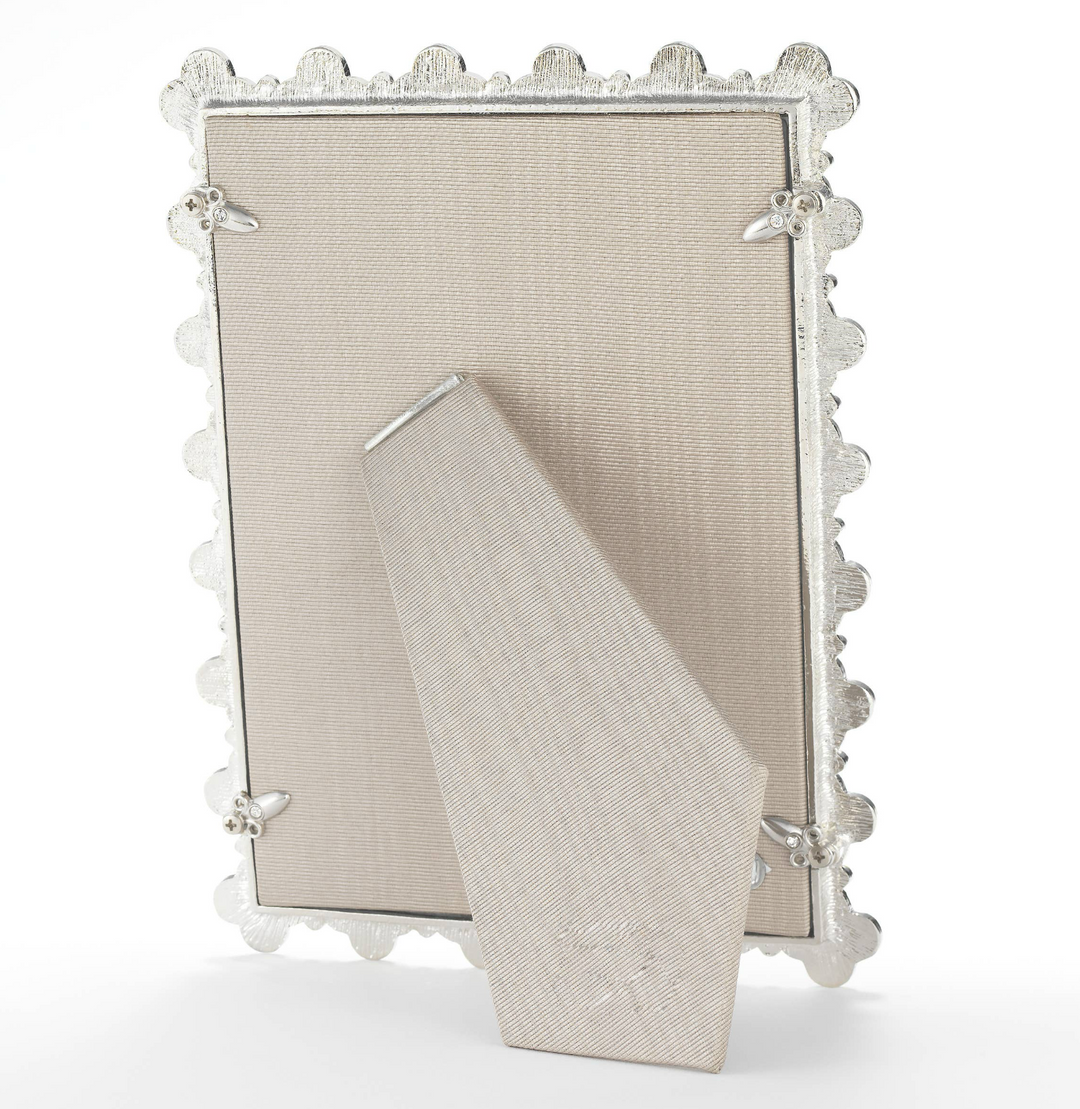 PHOTO FRAME ENAMEL CLOVER WHITE