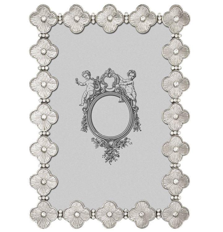 PHOTO FRAME CLOVER SILVER