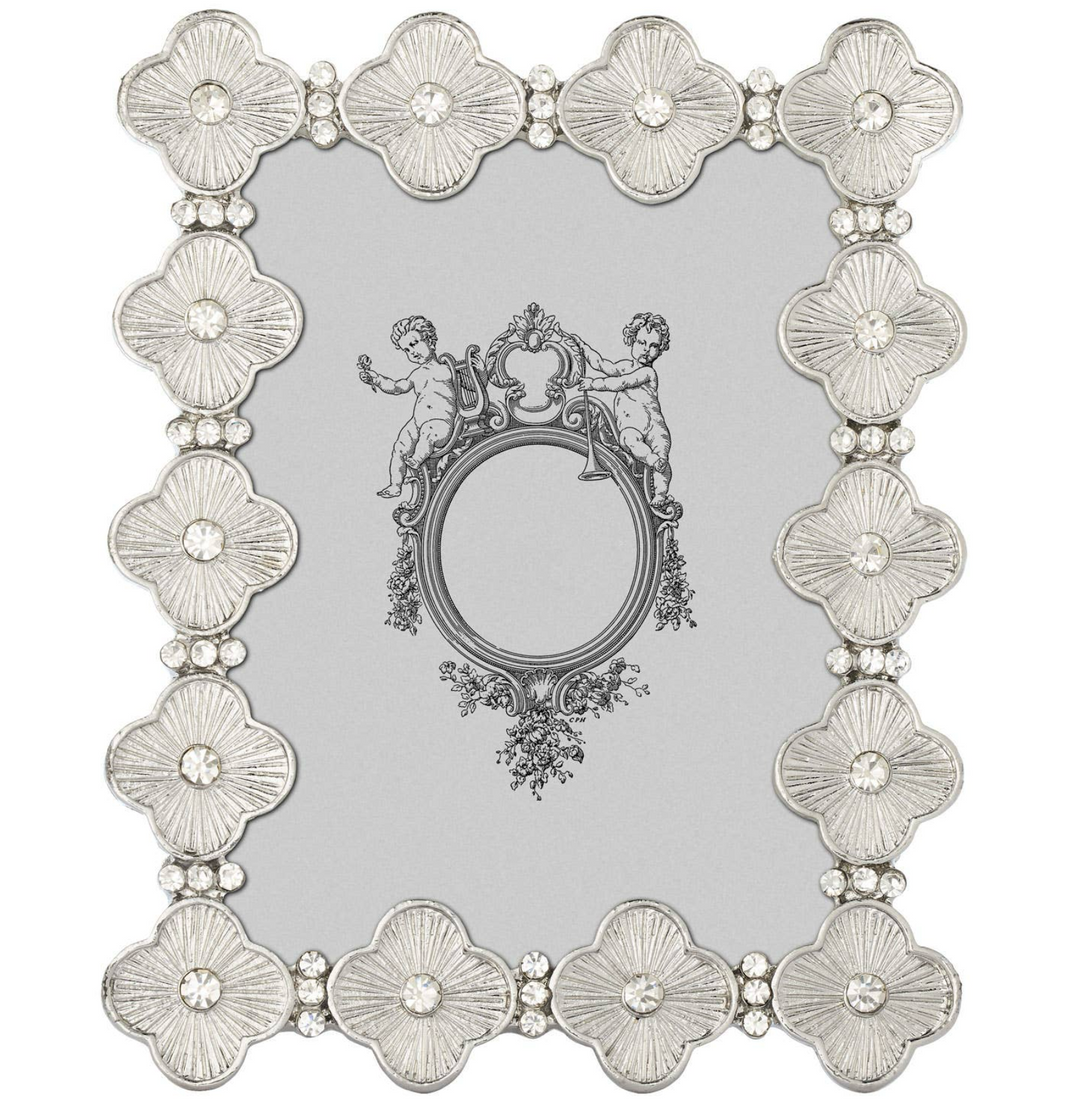 PHOTO FRAME CLOVER SILVER