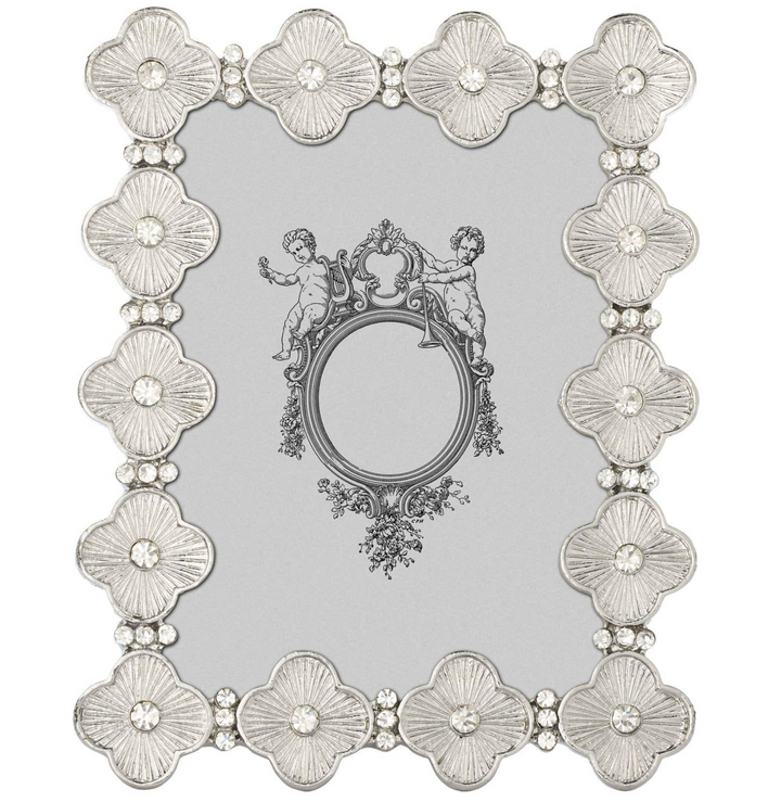 PHOTO FRAME CLOVER SILVER