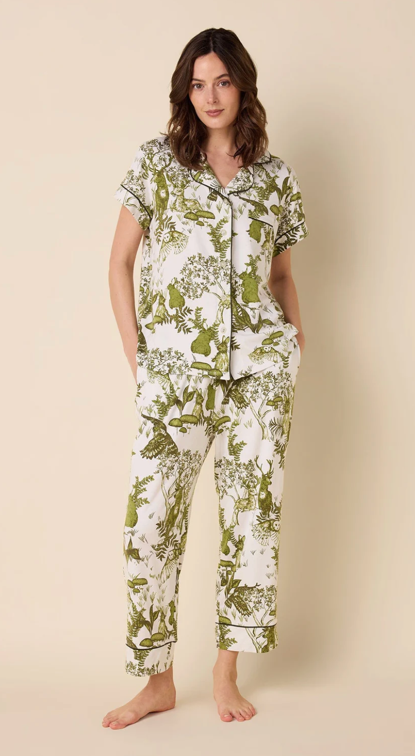 PAJAMA SET CAPRI PIMA WOODSIDE WHITE