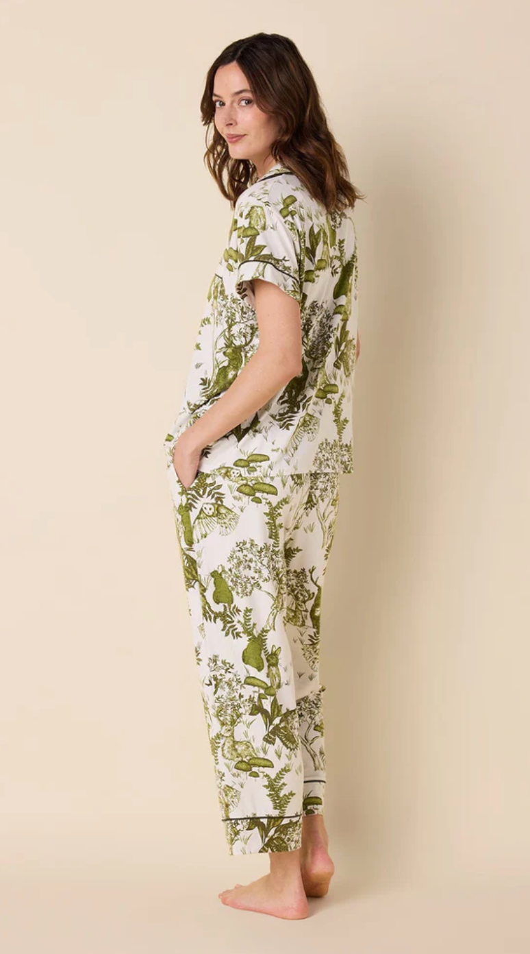 PAJAMA SET CAPRI PIMA WOODSIDE WHITE