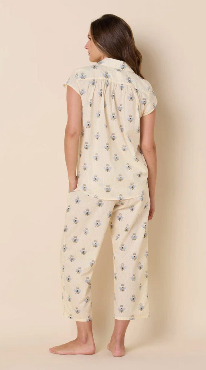 PAJAMA CAPRI SET QUEEN BEE HONEY LUXE PIMA