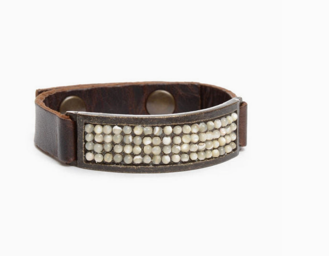BRACELET ID LEATHER